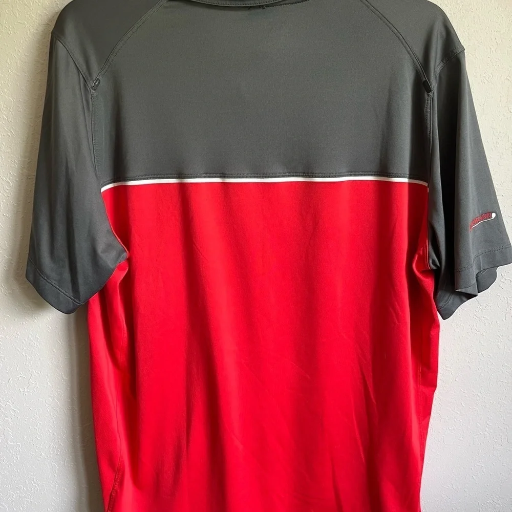 Men’s Res And Gray Nike Golf Tour Performance Dri-Fit Polo Size L